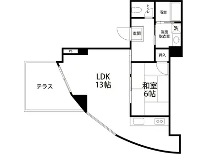 GARDEN HILL(1LDK/4階)の間取り写真