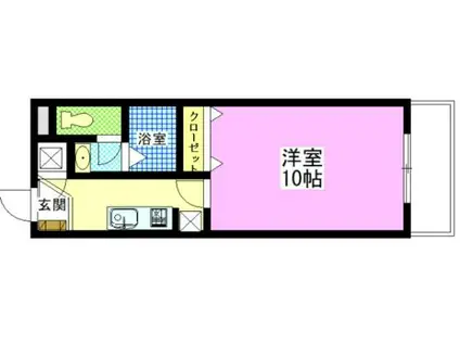 ウエストコートKUROZUMI(1K/4階)の間取り写真