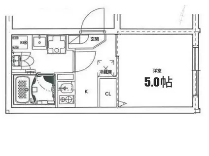CREAL東十条(1K/1階)の間取り写真