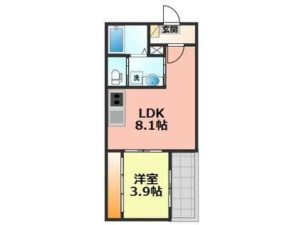 グリーンランド中小田井(1LDK/3階)の間取り写真