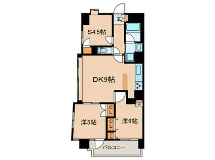 クレド小日向(2SDK/9階)の間取り写真