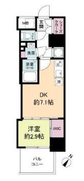 セレニテ神戸ミラク(1DK/9階)の間取り写真