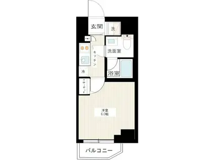 ラヴェニール横浜蒔田(1K/4階)の間取り写真