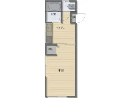 コーポクリエイト(1K/1階)の間取り写真