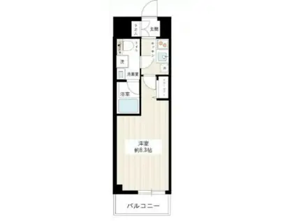 HYS SALIRE 用賀(1K/3階)の間取り写真