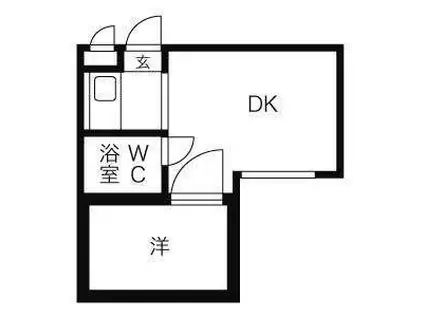 ドレスデン(1LDK/2階)の間取り写真