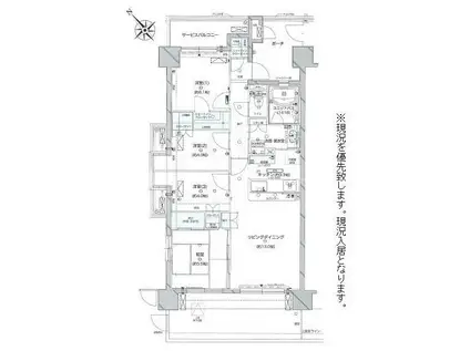 サンクレイドル茂原駅前(4LDK/2階)の間取り写真