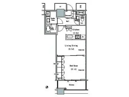 THE TOKYO TOWERS MIDTOWER(1LDK/17階)の間取り写真