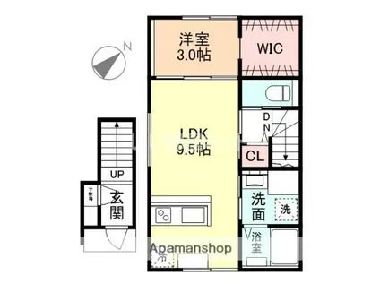 SOLANAII(1LDK/2階)の間取り写真