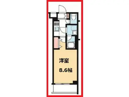アルコバレーノお花茶屋(1K/1階)の間取り写真