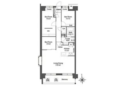 コンフォリア高島平-I(3LDK/2階)の間取り写真