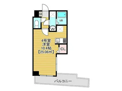 FORTITUDO四街道(ワンルーム/3階)の間取り写真