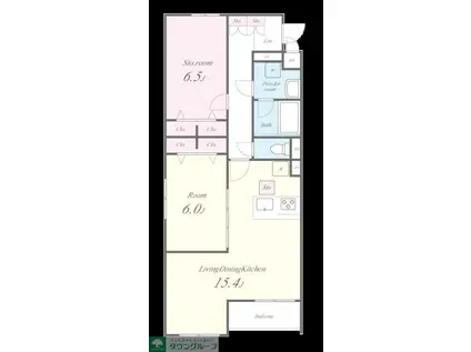 THEIOS SON(2LDK/3階)の間取り写真