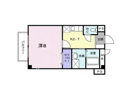 イーハトーブSK(1K/2階)の間取り写真