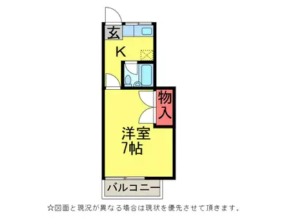 メゾンミハシ(1K/2階)の間取り写真