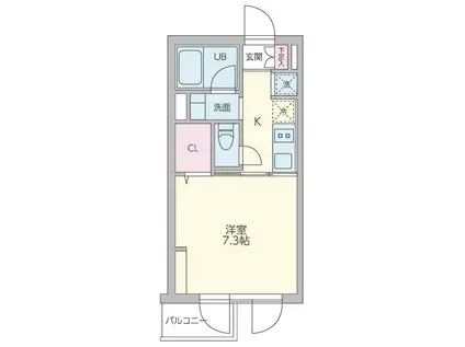 セイワ アパートメント(1K/2階)の間取り写真