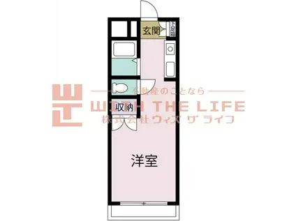 厚花ビル(ワンルーム/3階)の間取り写真