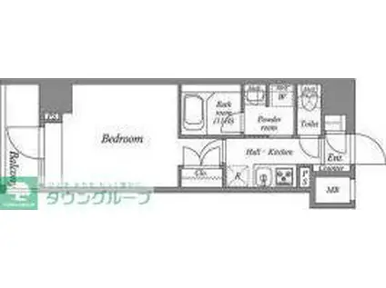 ACP RESIDENCE 亀戸(1K/2階)の間取り写真