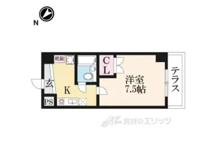 ピュアドミトリーシミズ(1K/2階)の間取り写真