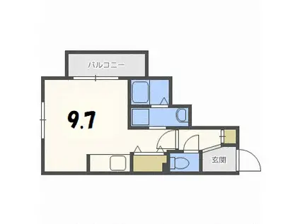 ボアソルテ(ワンルーム/4階)の間取り写真