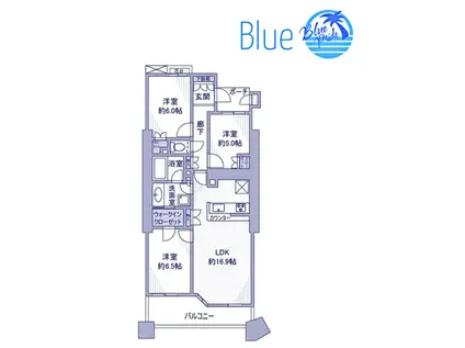 ヨコハマタワーリングスクエア ザ・イースト(3LDK/23階)の間取り写真