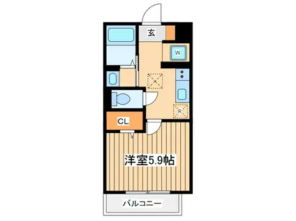 ソール・モーネ(1K/2階)の間取り写真