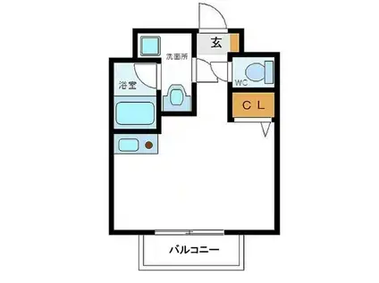 フラシア亀戸(ワンルーム/4階)の間取り写真