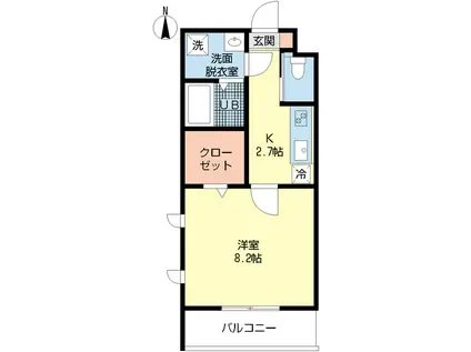 ZAFFIRO(1K/3階)の間取り写真