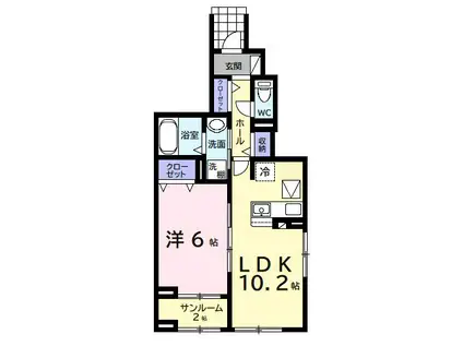 アヴァンセIII(1LDK/3階)の間取り写真