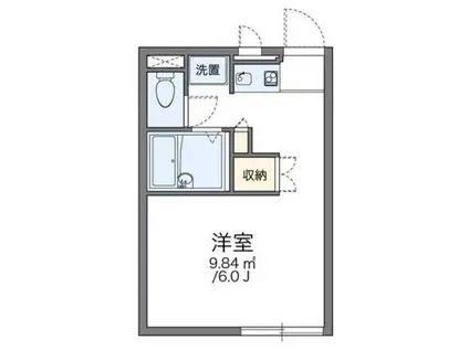 レオパレスドミールT・M(1K/2階)の間取り写真
