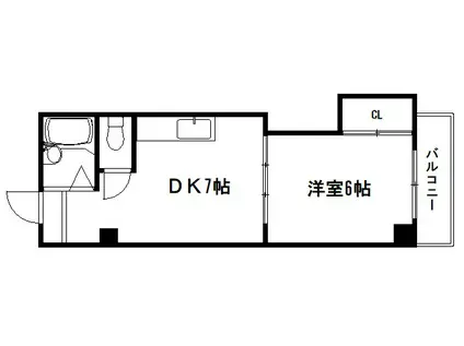 パレス神宮(1DK/3階)の間取り写真