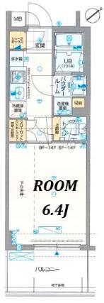 アスヴェル神戸元町2(1K/11階)の間取り写真