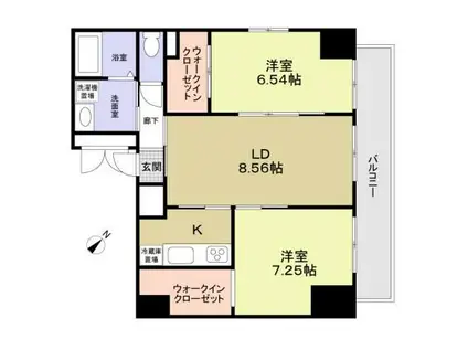 エテルノ志村坂上(2LDK/5階)の間取り写真