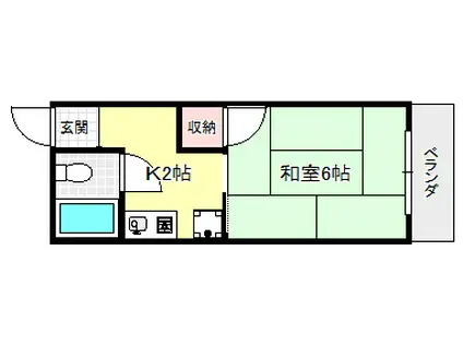 コンドミニアム美園(1K/3階)の間取り写真