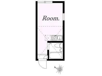 ユナイト井土ヶ谷スウィーツベリーオペラ(ワンルーム/2階)の間取り写真