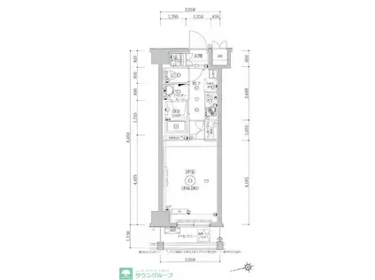 アルテシモアスタ(1K/2階)の間取り写真