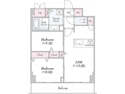 ロイジェント志村坂上(2LDK/3階)の間取り写真