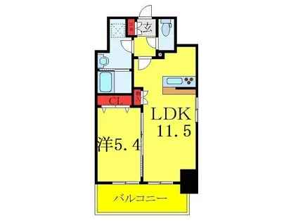 RIDGE王子神谷(1LDK/8階)の間取り写真