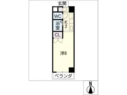 クレール大森(1K/1階)の間取り写真