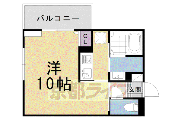 フォーレスト修学院II(1K/2階)の間取り写真