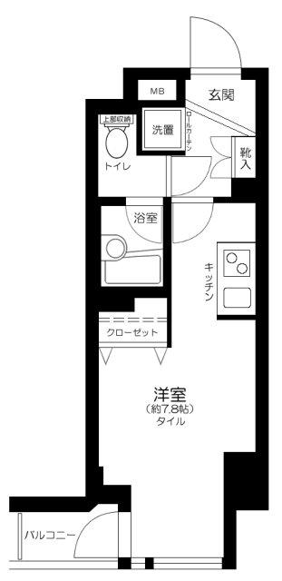 ラ・シード中野新井薬師(1K/2階)の間取り写真