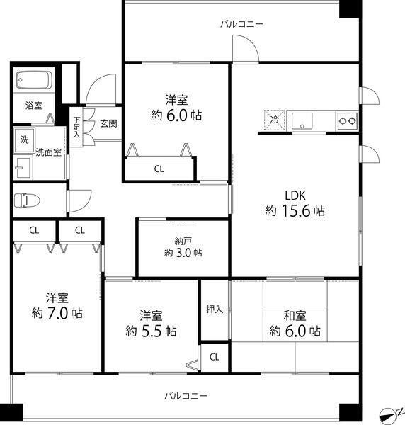 TS GARDEN東陽町(4SLDK/2階)の間取り写真