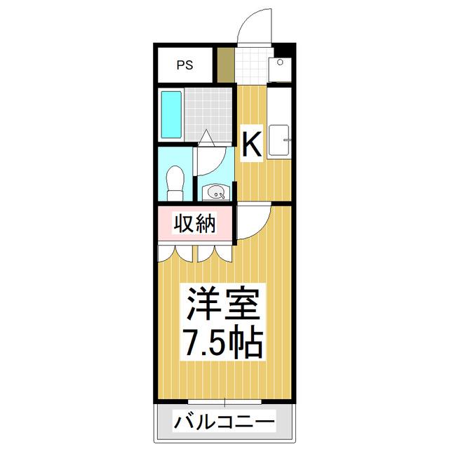 L・SANSEN(1K/2階)の間取り写真