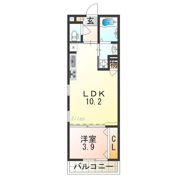 THE INSIDEFIELD(1LDK/1階)の間取り写真