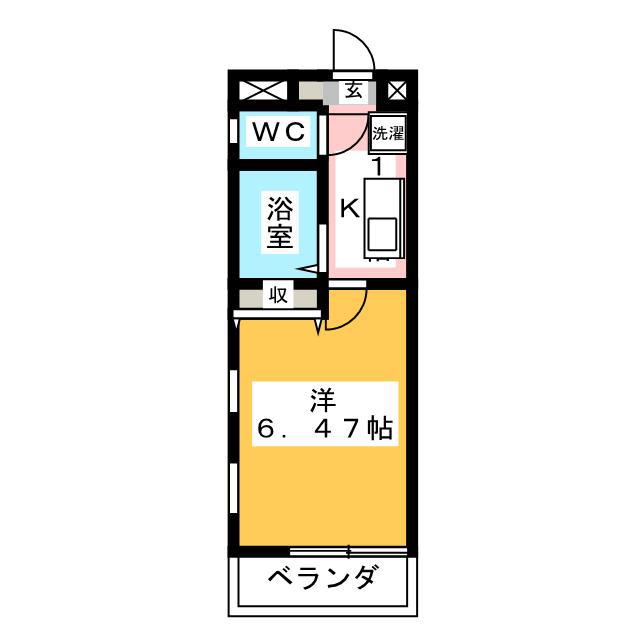 メゾン・ラヴァージュ(1K/2階)の間取り写真