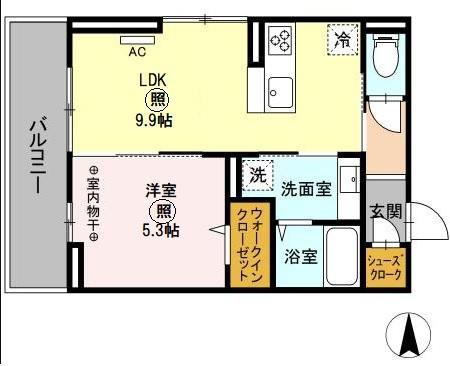 DーROOMアスキム(1LDK/1階)の間取り写真