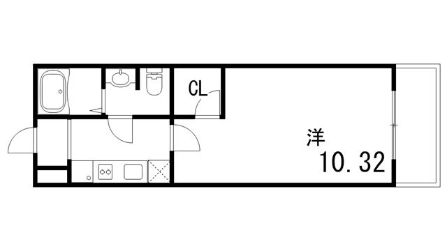 グラン・シーマ(1K/7階)の間取り写真