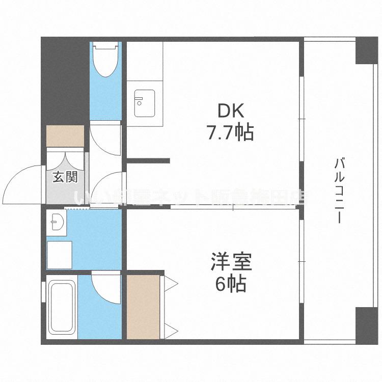 ES-GRANDE江坂公園(3LDK/13階)の間取り写真