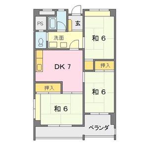 三宅ビル(3DK/3階)の間取り写真