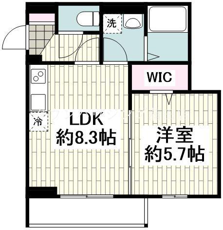 リッツハウスRITZ HOUSE(1LDK/1階)の間取り写真